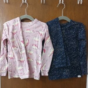 GAP Pajama Sets in Blue and Purple with Playful Prints